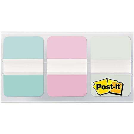 Post it Pastel Color Tabs 12 TabsSet 1 Tab Height x 1.50 Tab Width