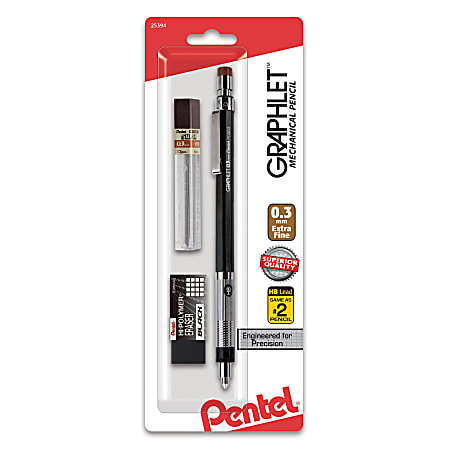 Pentel Graphlet Mechanical Pencil 0.3 mm Brown Barrel - Office Depot