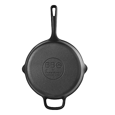 MasterPRO Bergner Iron Fry Pan with Helper Handle, 10, Fog