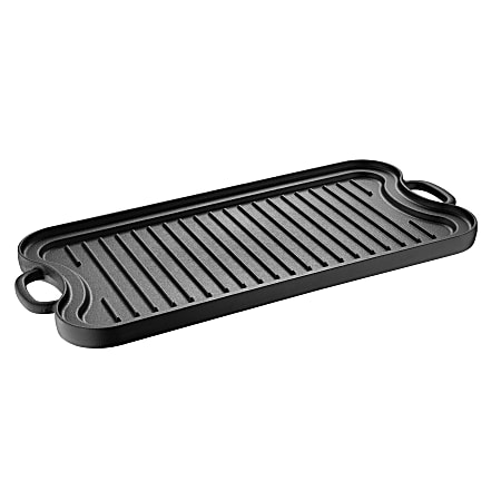Bergner Iron Double Reversible Grill/Griddle, Black