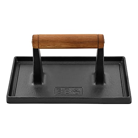 Masterpro Bergner Iron Grill Press, 9", Black