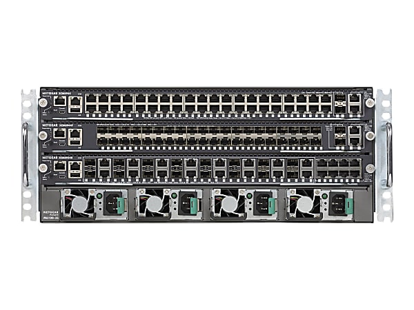NETGEAR M6100-44GF3 - Starter Kit - switch - L4 - managed - 40 x 10/100/1000 + 2 x 10Gb Ethernet + 2 x 10 Gigabit SFP+ - rack-mountable
