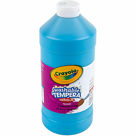 Crayola Washable Tempera Paint - 1 quart - 1 Each - Turquoise Crayola Washable Tempera Paint - 1 quart - 1 Each - Turquoise