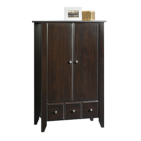 Sauder® Shoal Creek Armoire Storage Cabinet, Jamocha Wood