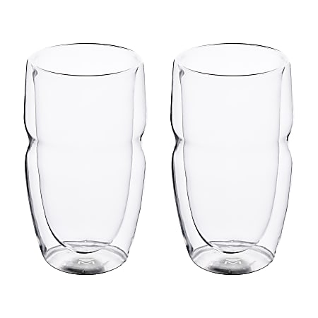 Masterpro Bergner Mixology Beer Glasses, 18.2 Oz, Clear, Set Of 2 Glasses