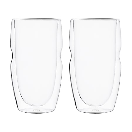 MasterPRO Set of 2-Whiskey Glasses - 12.85 oz., Clear