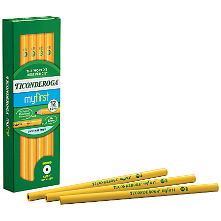 Ticonderoga Beginners Elementary Untipped Wood Pencils HB Lead