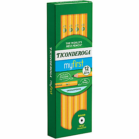 Ticonderoga Beginners Elementary Untipped Wood Pencils HB Lead
