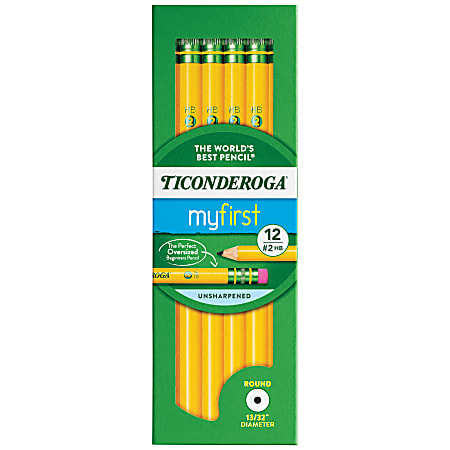 Ticonderoga® My First Beginners' Elementary Pencils, HB Lead, Pack of 12