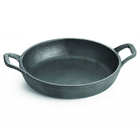 Tablecraft Mini Round Cast Iron Server, 11 Oz, Black