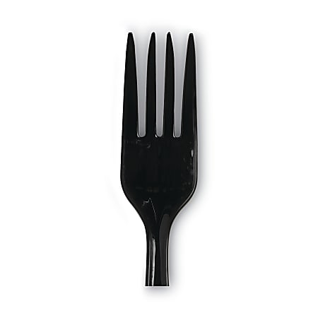 Dixie Heavy-weight Polystyrene Forks Black 1000 Count Case Dixie