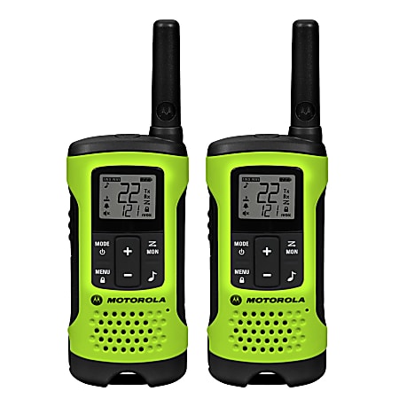 Motorola® TalkAbout® T605 Waterproof Two-Way Radios, Green/Black, Pack Of 2 Radios