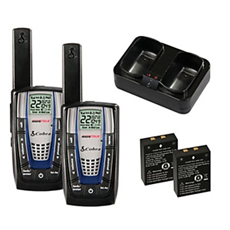 Cobra MicroTalk CXR825 Two Way Radio - 22 Radio Channels - Auto Squelch - Lithium Ion (Li-Ion)