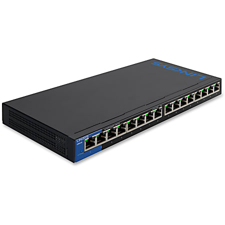 Linksys 16-Port Desktop Gigabit Switch - 16 Ports - 10/100/1000Base-T - 2 Layer Supported - Twisted Pair - Desktop, Wall Mountable - Lifetime Limited Warranty