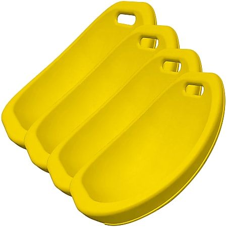 Kore Design™ Scoop Rocker Stackable Chairs, Yellow, Set Of 4 Chairs