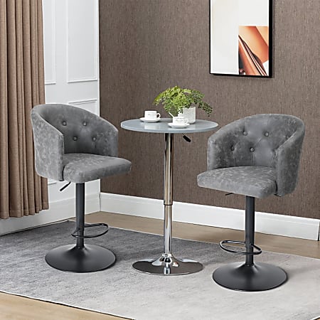 Swiveling bar clearance stools with back