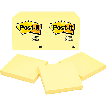 Post-it® Canary Yellow Original Note Pads - Removable