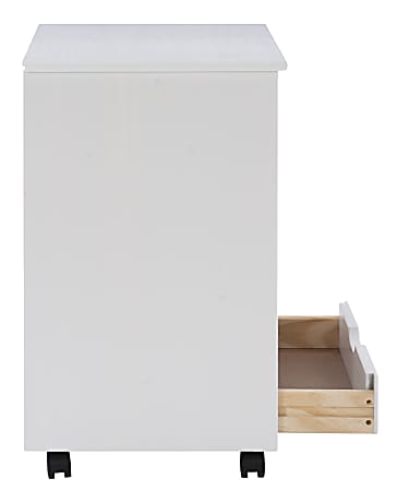 Small Rolling Craft Cart With Drawer, White Utility Art Cart, Metal