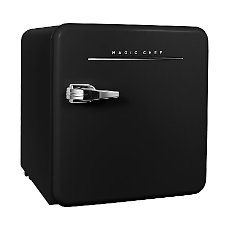 Magic Chef 1.6 Cu. Ft. Retro Mini Fridge With Manual Defrost Black Office Depot