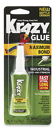 Krazy Glue Maximum Bond Industrial Speed And Strength Glue, 0.52 Oz