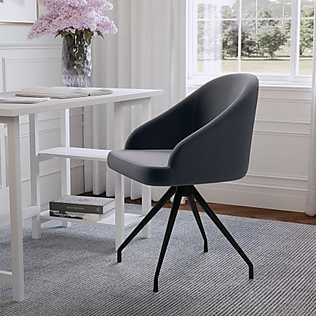 Upholstered grey office chair on sale