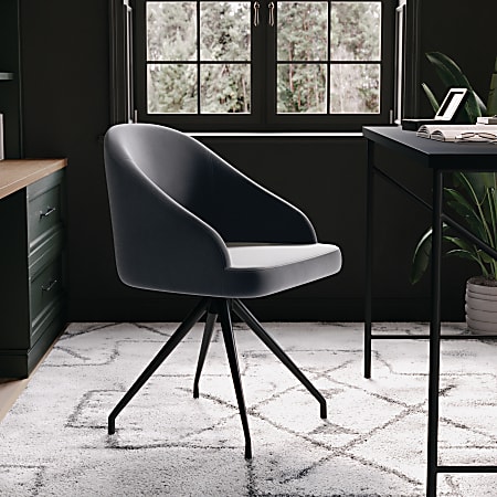 Martha Stewart Sora Upholstered Mid Back Stationary Office Task