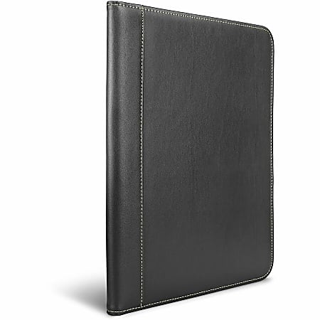 Samsill Letter Pad Folio 8 12 x 11 Leather Black 1 Each - ODP