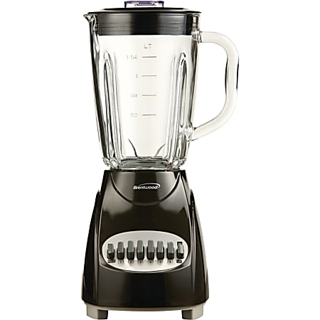 Brentwood 12 Speed Blender With Glass Jar Black - Office Depot