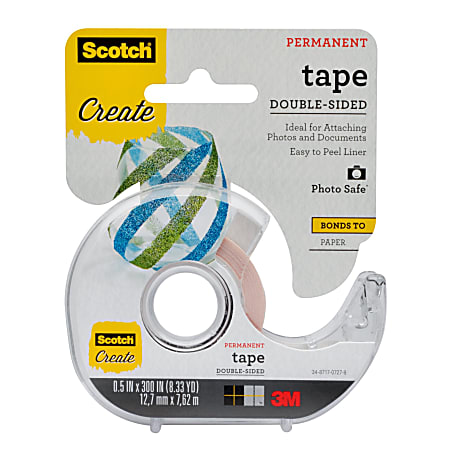 Scotch Permanent Double Sided Scrapbooking Photo Document Tape 12 x 300  Clear - Office Depot