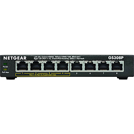 Netgear® 8-Port Gigabit Ethernet Switch, GS308P-100NAS