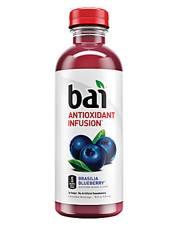 Bai Brasilia Blueberry, 18 Oz, Pack Of 12
