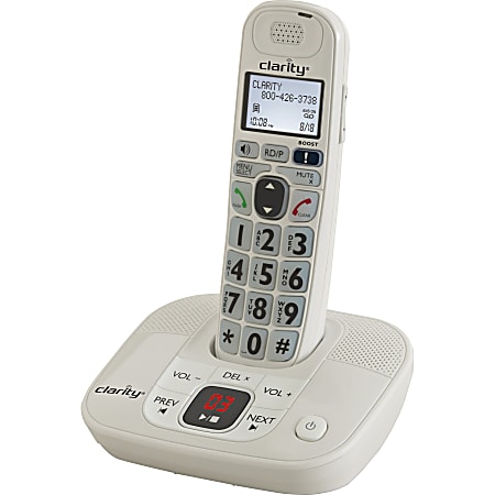 Clarity D712 DECT 6.0 1.90 GHz Cordless Phone - 1 x Phone Line - Speakerphone - Answering Machine - Hearing Aid Compatible