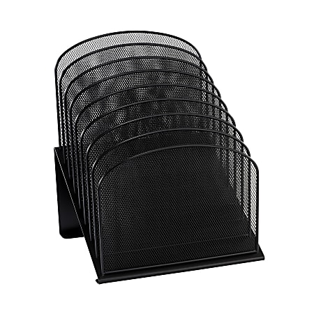 Safco® Onyx Mesh 8-Tier Desk Organizer, 14"H x 11 3/4"W x 10 3/4"D, Black