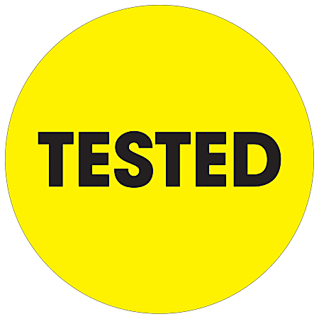 Tape Logic® Preprinted Special Handling Labels, DL1278, Tested, Round, 2", Fluorescent Yellow, Roll Of 500
