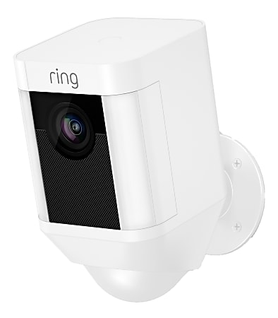 Ring Certified Refurbished Battery Powered Spotlight Camera, White