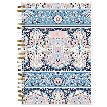 2024 Blue Sky™ Cocorrina Frosted Weekly/Monthly Planning Calendar, 5" x 8", Pink, January to December