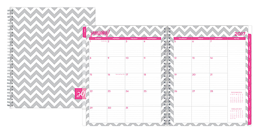 Dabney Lee For Blue Sky™ Planner, Monthly, 8" x 10", 50% Recycled, Ollie, January to December 2017