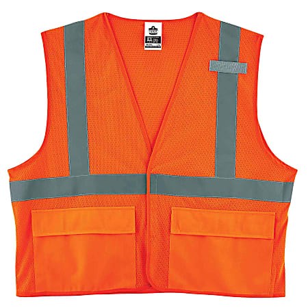 Ergodyne GloWear® Safety Vest, Mesh 8220HL, Type R Class 2, Small/Medium, Orange