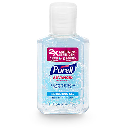 Purell® Advanced Hand Sanitizer Refreshing Gel, Flip Cap Bottle, 2 fl Oz