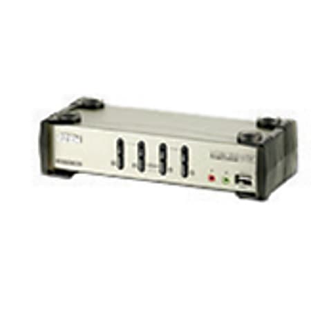 Aten CS1734B 4-Port USB KVMP Switch - 4 x 1 - 4 x HD-15 Keyboard/Mouse/Video