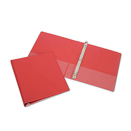 SKILCRAFT® 3-Ring Binder, 1" Rings, Red (AbilityOne 7510-00-409-8647)
