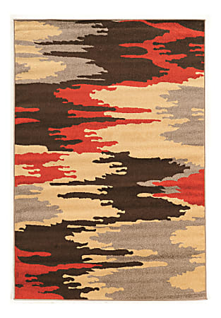 Linon Honora Area Rug, 24"H x 36"W, Jargon Brown/Terracotta