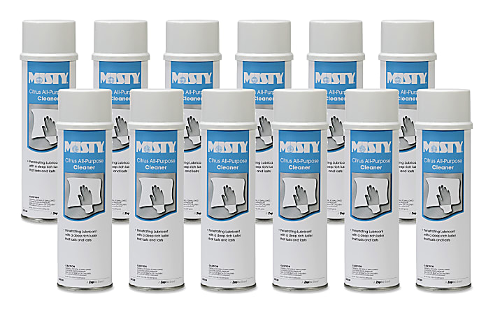 Misty Disinfectant Foam Cleaner Fresh Scent 19oz Aerosol 12/Carton