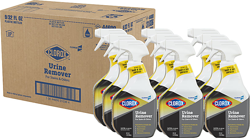 CloroxPro™ Clorox® Urine Remover for Stains and Odors Spray, 32 Ounces Each (Pack of 9)
