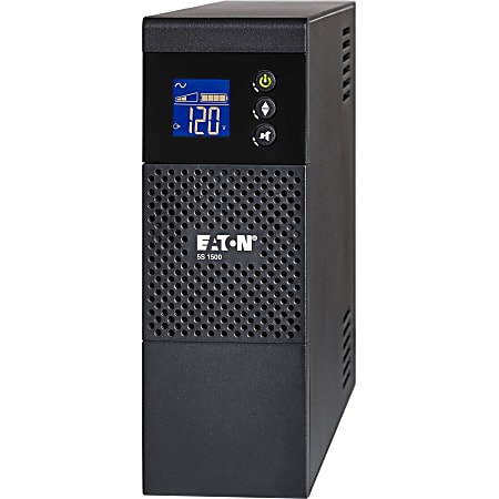 Eaton 5S UPS 1500VA 900 Watt 120V LCD Line-Interactive Battery Backup ECO USB - Tower - 2 Minute Stand-by - 110 V AC Input - 115 V AC Output - 10 x NEMA 5-15R