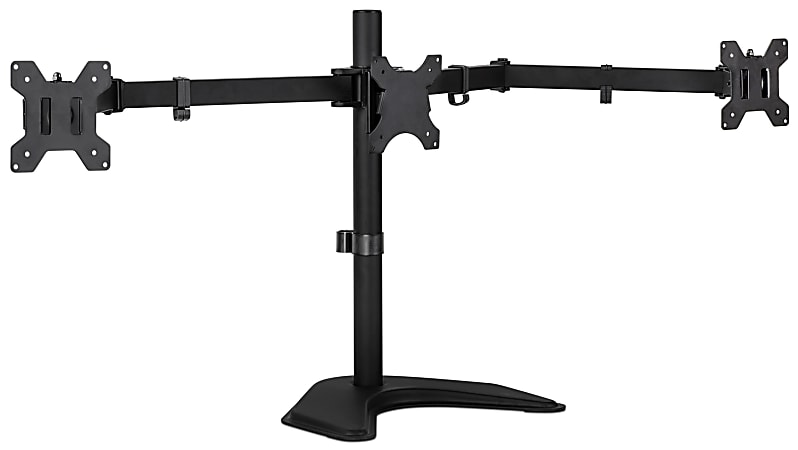 Mount-It! Triple Monitor Desk Stand, Black, MI-2789