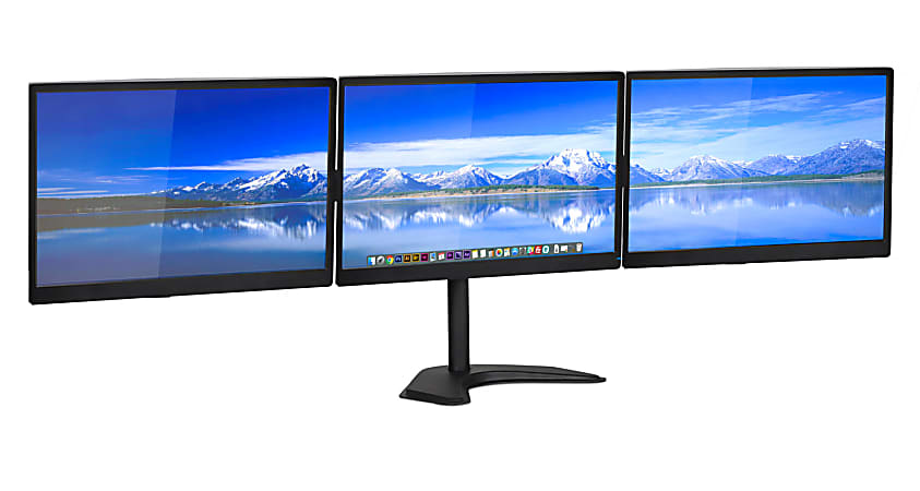 Mount It Triple Monitor Desk Stand Black MI 2789 Office Depot