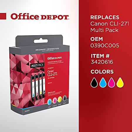 Toner Kingdom 6-Pack Ink Cartridges - PGI-270XL & CLI-271XL For Canon Pixma MG7720, TS5020 (Black/C/M/Y/Gray)