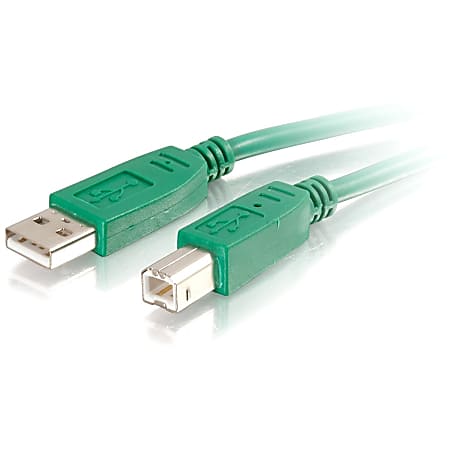 C2G 3m USB 2.0 A/B Cable - Green