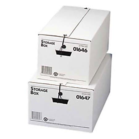 Sparco 65percent Recycled String Button Storage File Boxes 10 x 15 x 24 ...